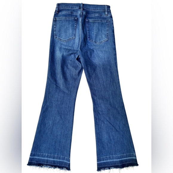 FRAME | Le Easy Flare Raw Hem Jean in Thunderstorm, Size 28 - Picture 6 of 10